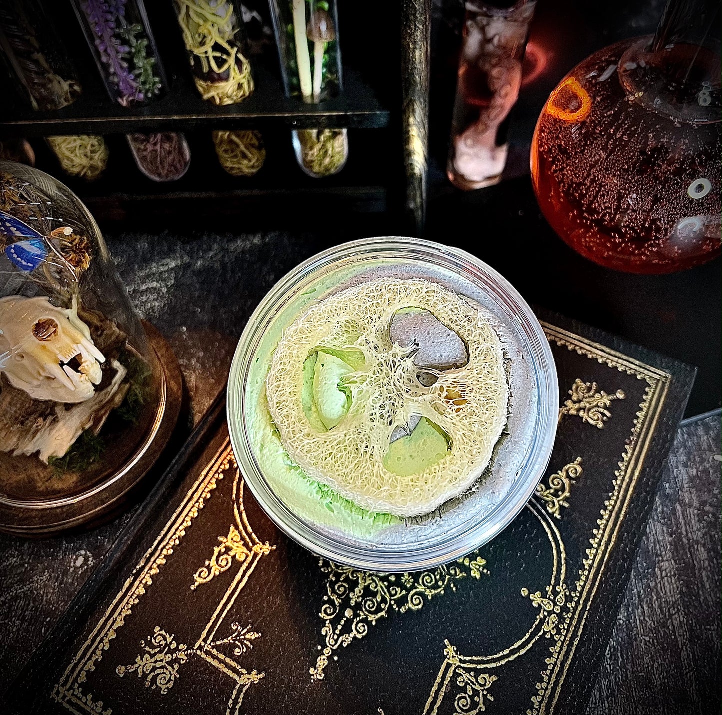 Dead Man's Cologne (black currant absinthe) Whipped Soap