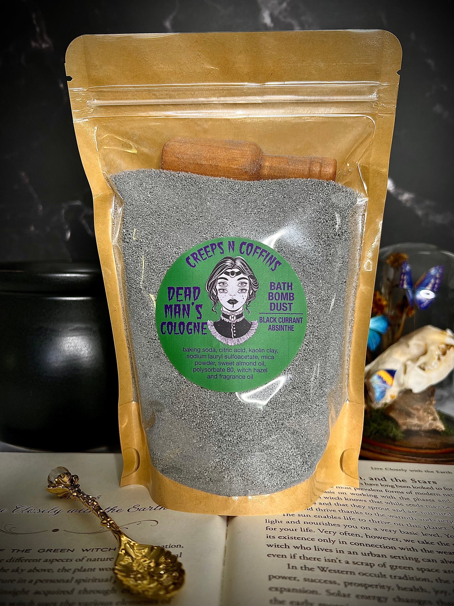 Dead Man's Cologne (black currant absinth) Bath Dust