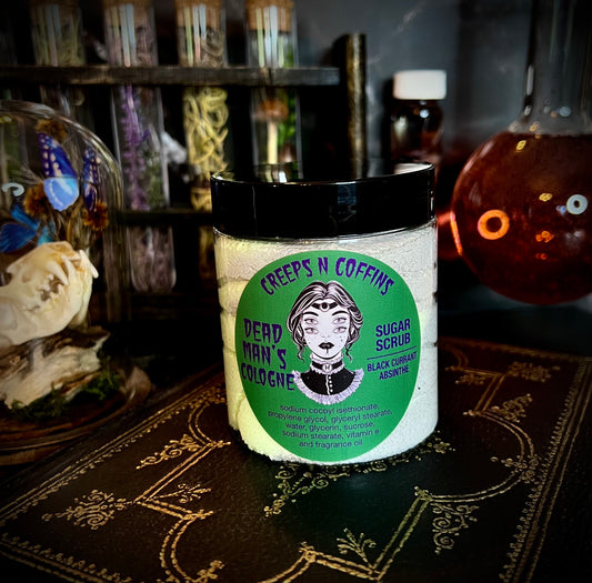 Dead Man's Cologne (black currant absinthe) Whipped Sugar Scrub