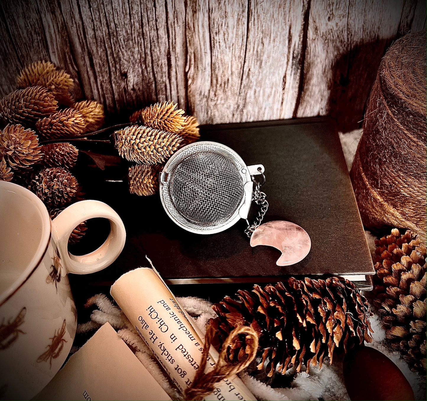 Rose Quartz Moon Tea Infuser